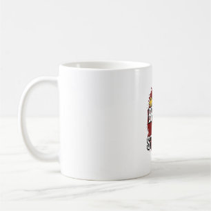 Caneca De Café Camisa Vintage Corajosa e Forte com Cruz Design_1