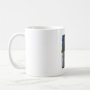 Caneca De Café Camisa Vintage da Bandeira Americana do Trombone d