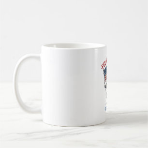 Caneca De Café Camisa Vintage de Guaxinim Patriótico Feral Mas Li