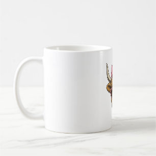 Caneca De Café Camisa Vintage de Óculos de Coração de Vaca das Te