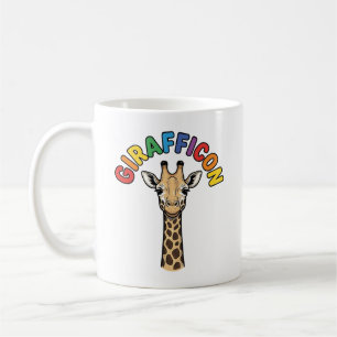 Caneca De Café Camisa Vintage Girafa Ícone Design de Animal Fofo_