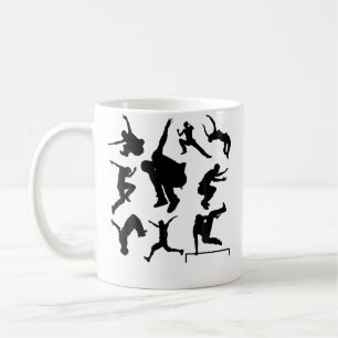 Caneca De Café Camisa Vintage Parkour para Homens Amantes de Park