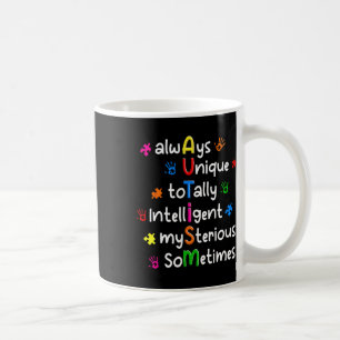 Caneca De Café Camisas Autismo Sempre Únicas Totalmente Inteligen