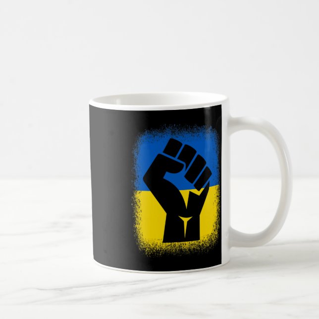 Caneca De Café Camisas Branqueadas Punho Bandeira Eu Fico Com a U (Direita)