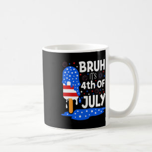 Caneca De Café Camisas De 4 De Julho Para Crianças, Bruh Pop Boi