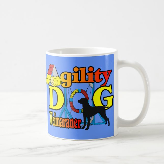 Caneca De Café Camisas de Agilidade do Weimaraner Ofertas (Direita)