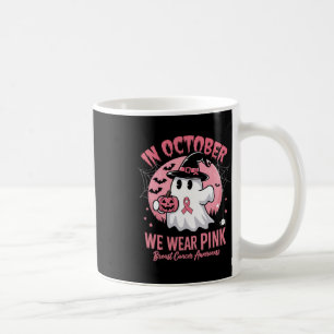 Caneca De Café Camisas de Cancer da Mama Veste do Dia das Bruxas