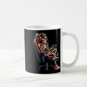 Caneca De Café Camisas de Halloween Esqueleto Gamer Vídeo Jogos M
