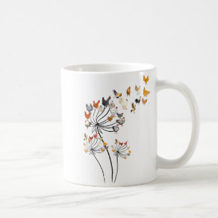 Caneca De Café Camisas de mulher para menina fofa de dente-de-leã