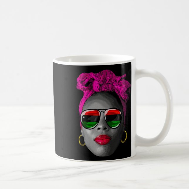 Caneca De Café Camisas Juneteenth Mulheres Afro Doll Queen Negra (Direita)