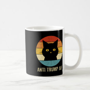 Caneca De Café Camiseta Anti Trump Af Retro Engraçada Gata Anti T