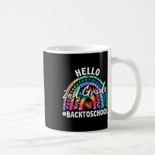 Caneca De Café Camiseta Arco-íris Olá 2ª Série Volta às Aulas Pro