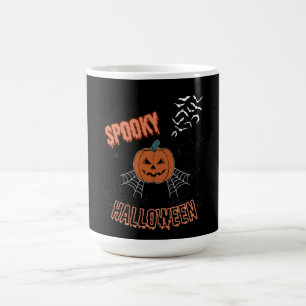 Caneca De Café Camiseta Assustadora de Halloween, Camisa da Tempo