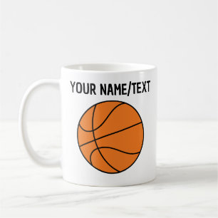 Caneca De Café Camiseta Básica Masculina de Basquete com Texto Pe