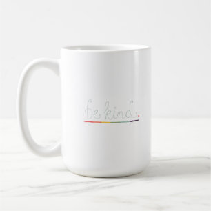 Caneca De Café Camiseta Be Kind Rainbow Underline Orgulho LGBTQ+