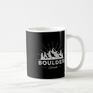 Caneca De Café Camiseta Boulder Colorado Co Vintage Caminhada Ret