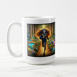 Caneca De Café camiseta branca PRELIGION com Zora Run Preligion