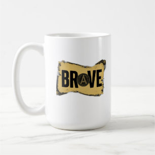 Caneca De Café Camiseta BRAVE Bold Streetwear Tipografia