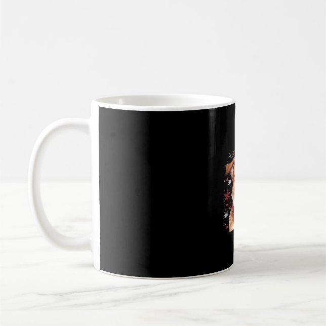 Caneca De Café Camiseta Clássica do Natal do Cachorro (Esquerda)