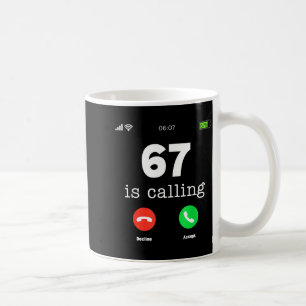 Caneca De Café Camiseta Clic 67 Está Chamando Piada Seis Sete Mem