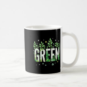Caneca De Café Camiseta Com Arte De Palavras Da Natureza Eco Verd