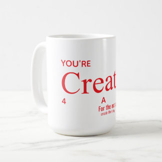 Caneca De Café Camiseta com Citação de Mentalidade Criativa Frent