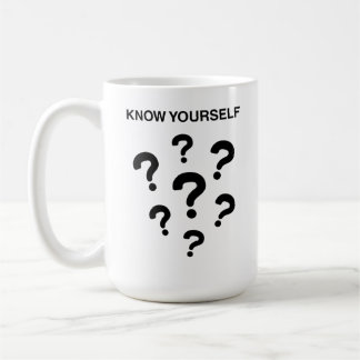 Caneca De Café camiseta com texto motivacional “CONHEÇA A SI MESM