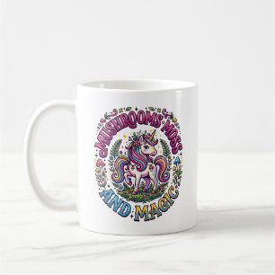 Caneca De Café Camiseta Comercial Cogumelos Unicórnio Musgo e Mag