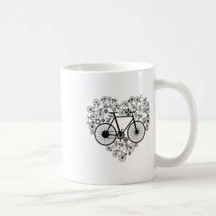 Caneca De Café Camiseta Coração Bicicletas Fofa Mtb Corrida Cicli
