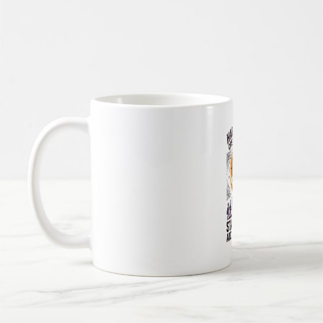 Caneca De Café Camiseta Criativa de Halloween Arte de Lua Assusta (Esquerda)