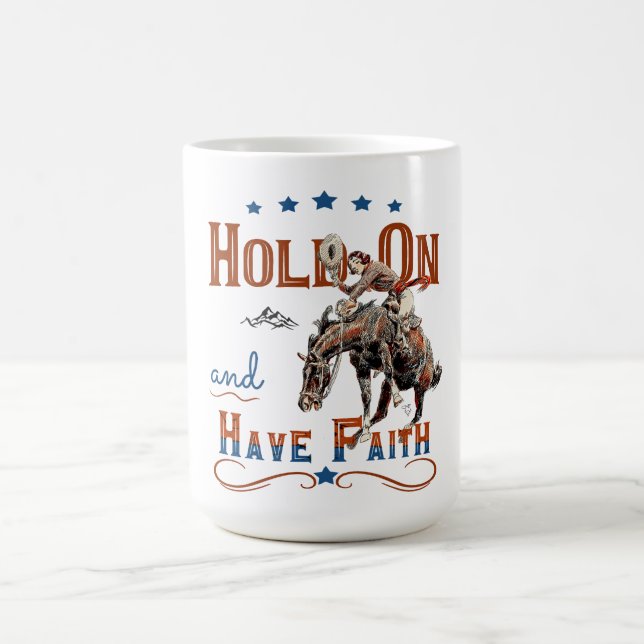 Caneca De Café Camiseta Cristã de Vaca, Cavalo de Balança (Centro)