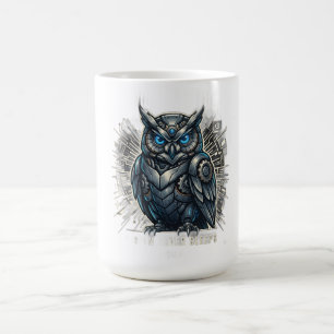 Caneca De Café Camiseta Cybernetic Owl Vision