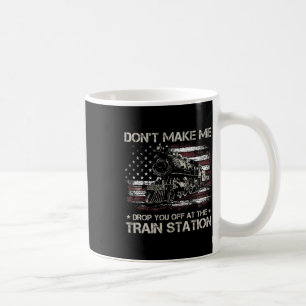 Caneca De Café Camiseta da Bandeira dos EUA Não Me Faça Deixar Vo