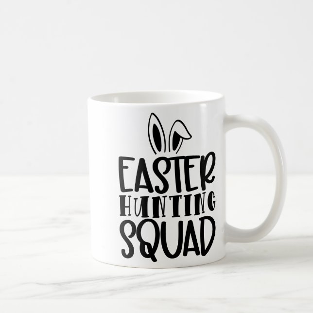 Caneca De Café Camiseta da Equipe de Caça de Páscoa  (Direita)