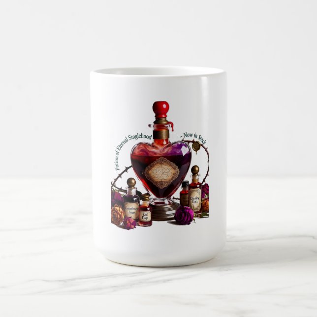 Caneca De Café Camiseta da Poção da Solteirice Eterna  (Centro)