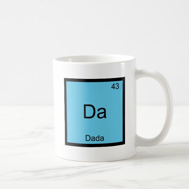 Caneca De Café Camiseta Da - Símbolo de Elemento de Química Diver (Direita)
