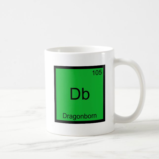Caneca De Café Camiseta Db - Símbolo de Elemento Químico Engraçad (Direita)