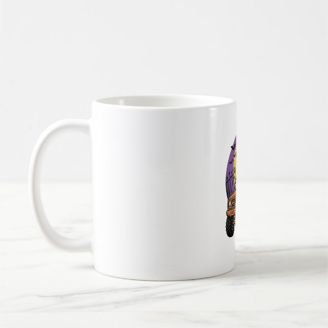 Caneca De Café Camiseta de Abóbora de Caminhão Monstro de Hallowe (Esquerda)
