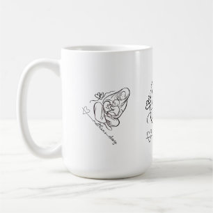Caneca De Café Camiseta de Amor de Mãe Design Bonito