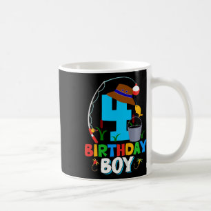 Caneca De Café Camiseta de aniversário de 4 anos para menino, pes