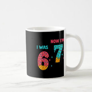 Caneca De Café Camiseta de Aniversário de 7 Anos Era 6 Agora Sou 