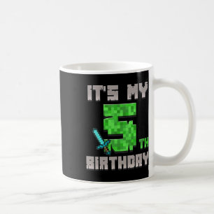 Caneca De Café Camiseta de aniversário É o meu 5 Aniversário Game