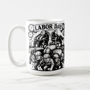 Caneca De Café Camiseta de arte de protesto do Dia do Trabalho