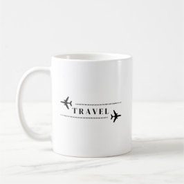 Caneca De Café Camiseta de avião de viagem