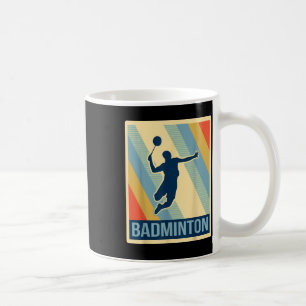 Caneca De Café Camiseta de Badminton Estilo Vintage