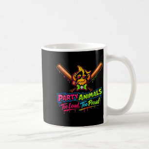 Caneca De Café Camiseta de beisebol dos animais de festa