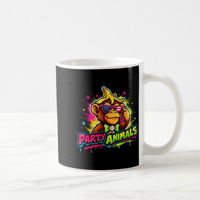 Caneca De Café Camiseta de beisebol dos animais de festa  (Direita)