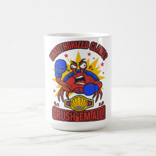 Caneca De Café Camiseta de Caranguejo Esmaga a Todos sem Autoriza