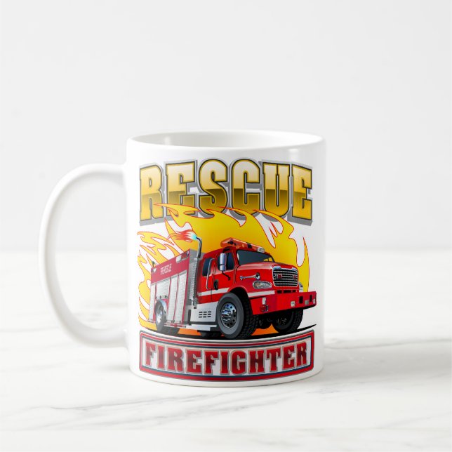Caneca De Café Camiseta de Cartoon Fire (Esquerda)