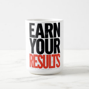 Caneca De Café Camiseta de Citação de Motivação para o Seu Result